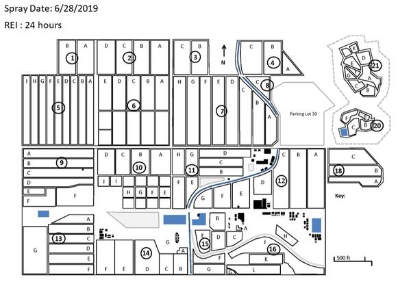 Spray map for field sprays