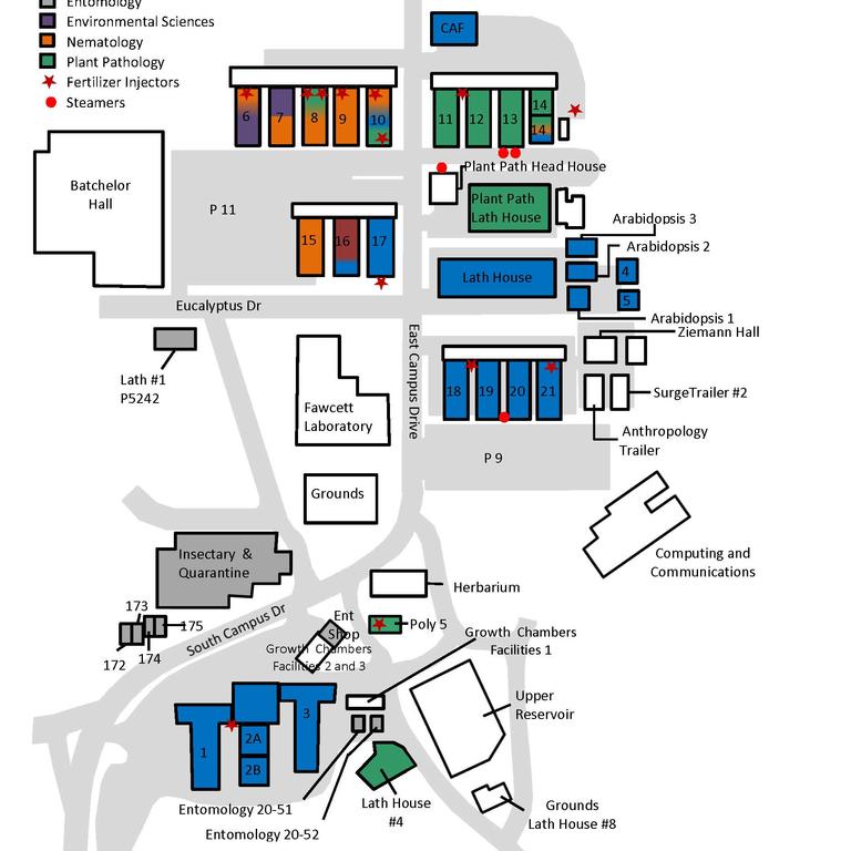Oncampus Greenhouse map